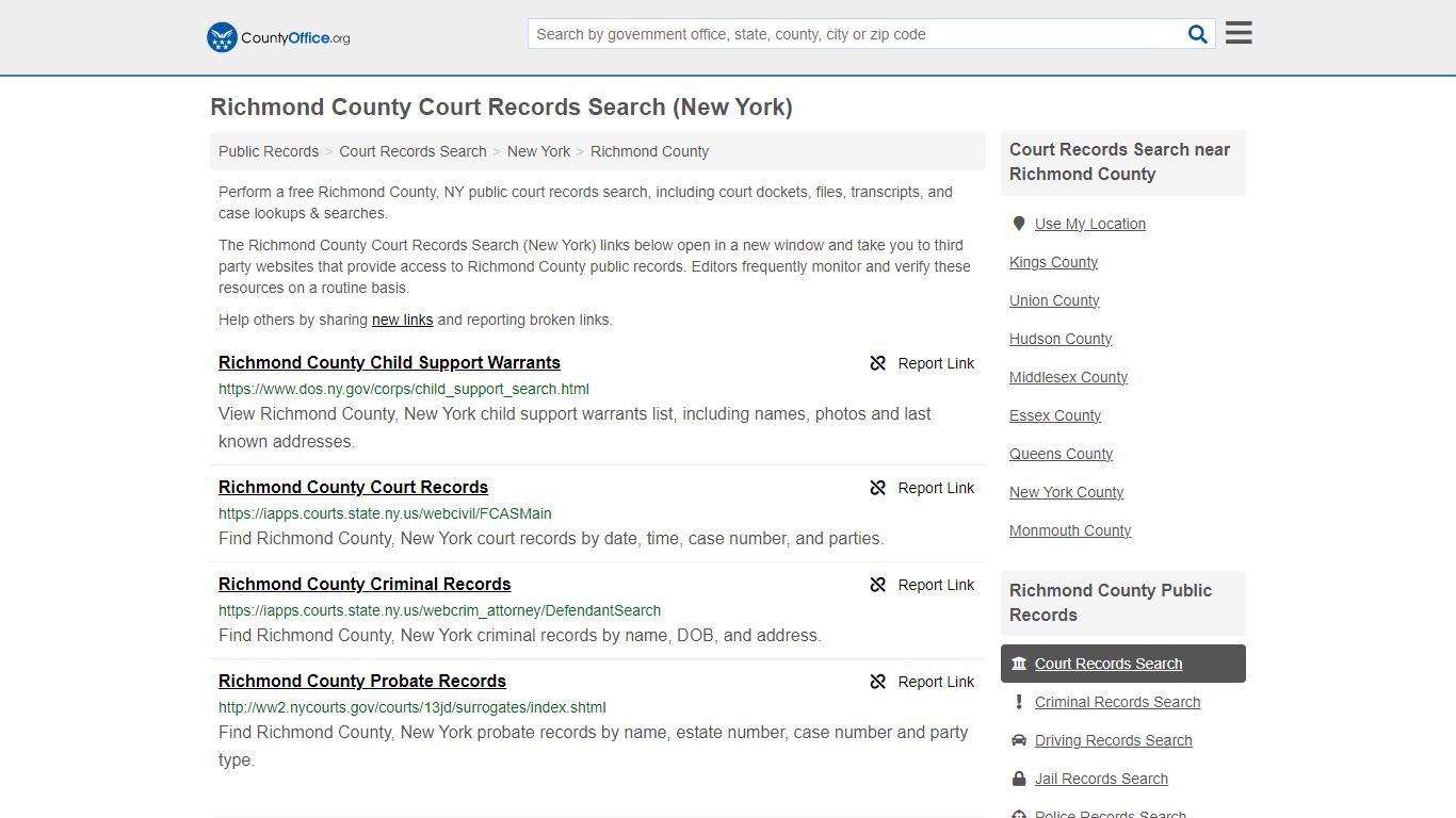 Court Records Search - Richmond County, NY (Adoptions, Criminal, Child ...